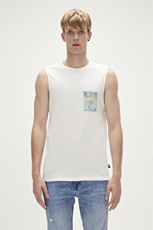 Bad Bear Beyaz Erkek Atlet 23.01.23.004_MONSTERA TANK-TOP