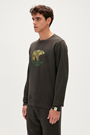 Bad Bear RE-FINGER CREWNECK SİYAH Erkek Sweatshirt