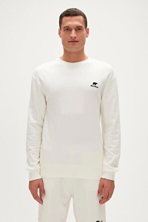 23.02.12.012 Bad Bear Crayon Crewneck Erkek Sweat OFF-WHITE