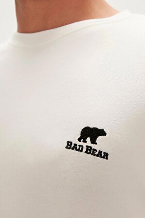 Bad Bear TAG CREWNECK BEYAZ Erkek Sweatshirt