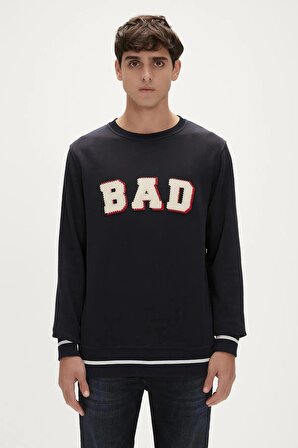Bad Bear FELT CREWNECK LACİVERT Erkek Sweatshirt