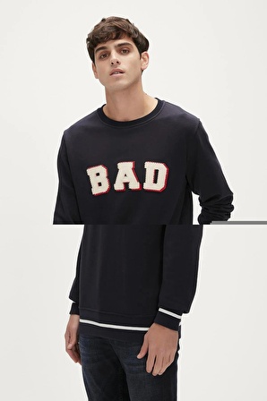 Bad Bear FELT CREWNECK LACİVERT Erkek Sweatshirt