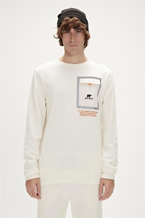 Reflect Crewneck Marshmallow Beyaz Erkek Sweatshirt