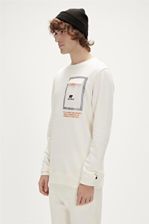 Reflect Crewneck Marshmallow Beyaz Erkek Sweatshirt