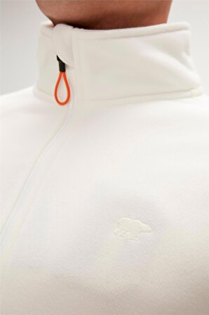 Bowie Full-Zip Marshmallow Beyaz Fermuarlı Erkek Polar Sweatshirt 23.02.21.001