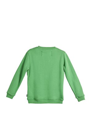 Rabel Crewneck Kids Green Yeşil  Baskılı Çocuk Sweatshirt