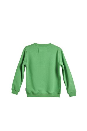 Funky Crewneck Kids Green Yeşil Baskılı Çocuk Sweatshirt