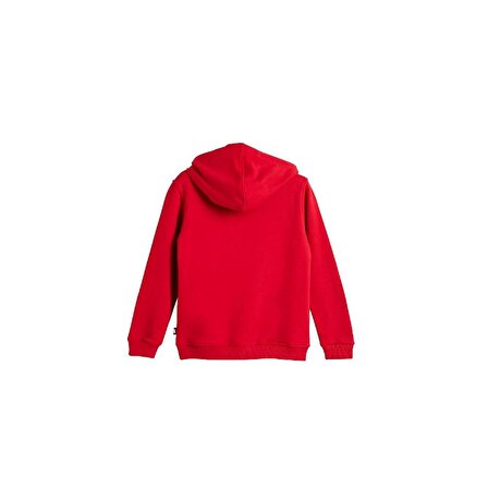 Fun Crewneck Kids Crimson-Red Kırmızı Kapüşonlu Baskılı Çocuk Sweatshirt