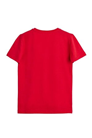 Fiery Kırmızı Baskılı Çocuk Tişört