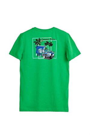 Dustin Yeşil Baskılı Çocuk Tişört