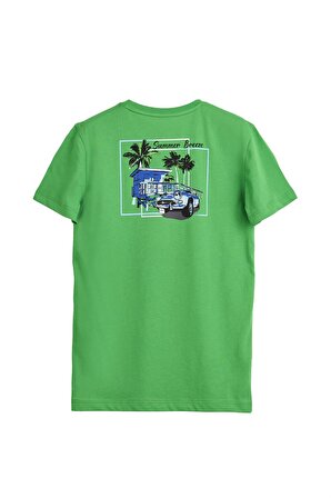 Dustin Yeşil Baskılı Çocuk Tişört