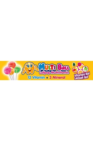 Multiball Mültivitamin Lolipop 7 Adet