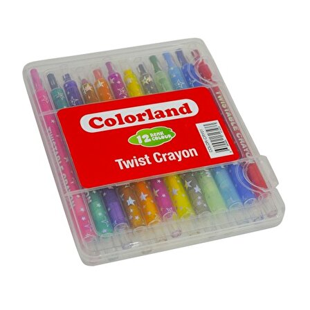 Colorland 12 Renk Twist Crayon Pvc Kutu COLOR-CRY01