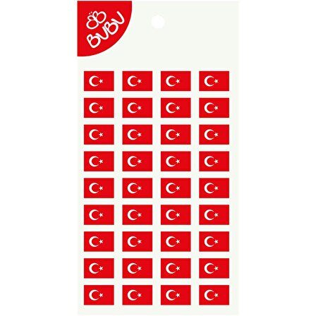 Bu-Bu Sticker Türk Bayrağı Dikdörtgen LS0039