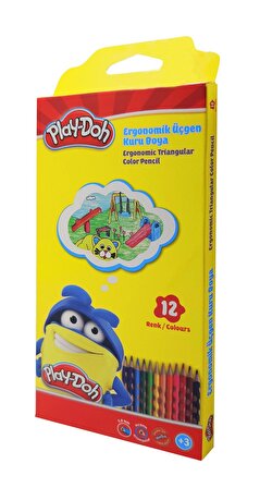 Play-Doh Oluklu Kuruboya 12’li