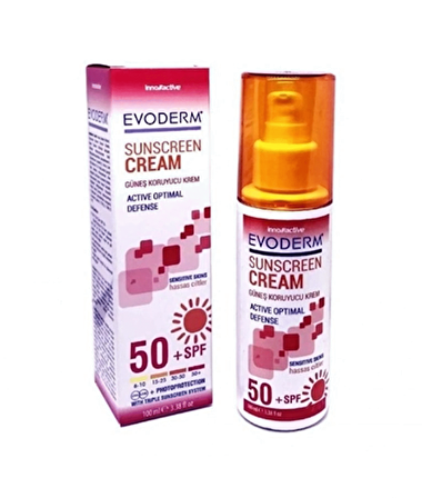 Evoderm Sunscreen Cream - Güneş Koruyucu Krem SPF+50 100ml