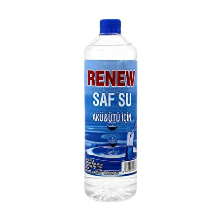 Renew Saf Su 1 Litre - Akü ve Ütü İçin Kullanıma Uygundur