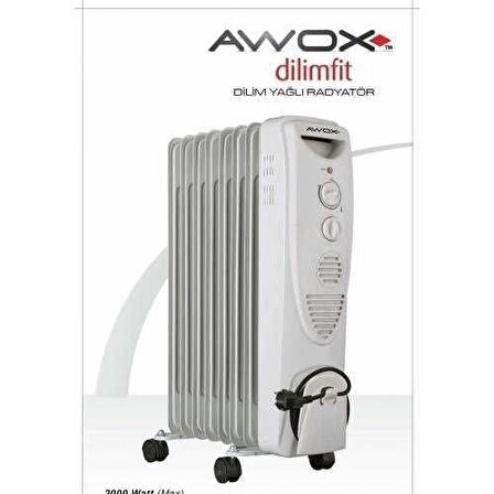 Awox Dilimfit Plus 12F 2900 W Termostatlı 12 Dilim Elektrikli Zemin Tipi Yağlı Radyatör 