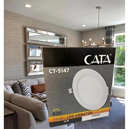 Cata 12W Sıva Altı Led Panel Spot 3000K Gün Işığı