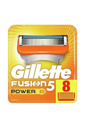 Gilette Fusion Power 8'li 5 Bıçaklı Tüm Cilt Tipleri İçin Bıçak Yedeği