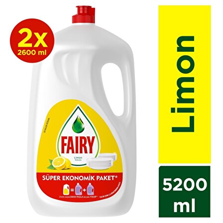 Fairy 2x2600 ml Elde Yıkama Deterjanı