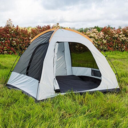 Tenteli Çift Katmanlı 4 Kişilik Kamp Çadırı 340x240x180cm