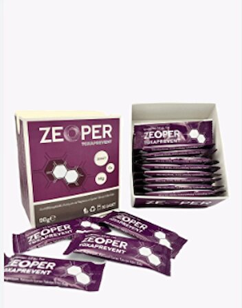 Zeoper Zeolit Kalsiyum Magnezyum İçeren Takviye Edici Gıda 30 Şase