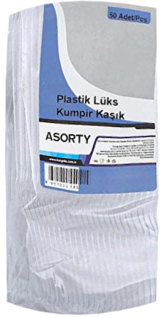 ASORTY KAŞIK LÜKS PLASTİK SUP BEYAZ 1000 ADET 005479