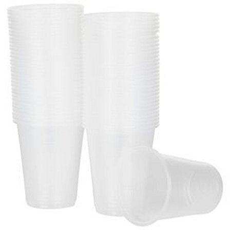 Asorty Şeffaf Plastik Otomat Bardağı Çift Sıra 180 Ml 3000'li Koli