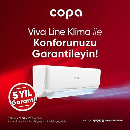 Copa Viva Line 11942 Btu/h A Enerji Sınıfı R32 İnverter Duvar Tipi Klima