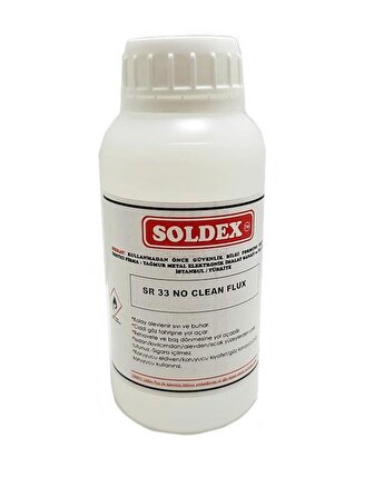 Soldex SR33 No Clean Şeffaf Sıvı Flux 250ml