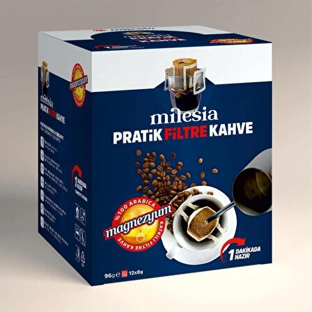 Milesia Magnezyumlu Pratik Filtre Kahve 12 x 8 gr