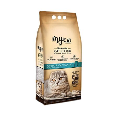 MyCat Marsilya Sabunlu Kedi Kumu İNCE Taneli 5 LT