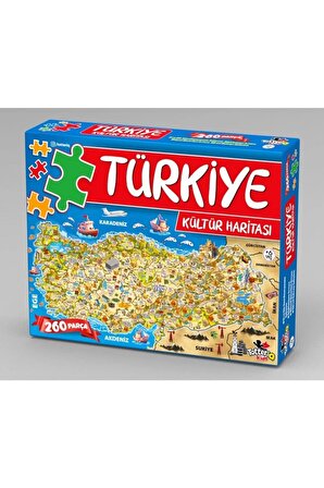 Totteriq Kültür Haritası 6+ Yaş Orta Boy Puzzle 260 Parça