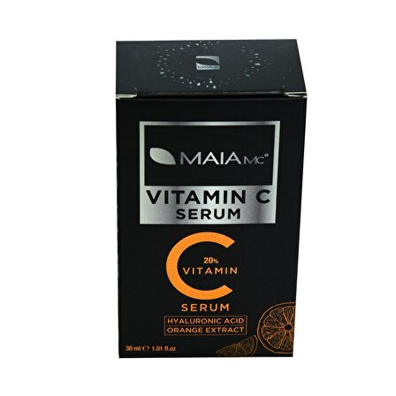 Maia Mc Vitamin C %20 Tüm Cilt Tipleri İçin Hyalüronik Asitli Su Bazlı Yağsız Canlandırıcı Yüz Bakım Serumu 30 ml