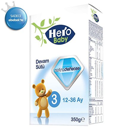 Hero Baby Nutradefense 3 Prebiyotik Devam Sütü 350 gr