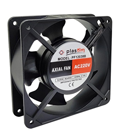 PLASTİM 220V Ac – 120X120X38 Mm Bilezikli Aksiyel Fan