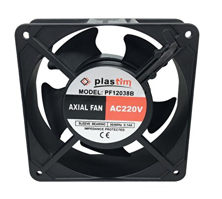 PLASTİM 220V Ac – 120X120X38 Mm Bilezikli Aksiyel Fan