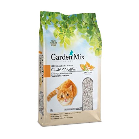 2 Adet 10 Litre Gardenmix Bentonit Kedi Kumu Portakal