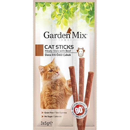 Gardenmix Dana Etli Çubuk Yetişkin Kedi Ödülü 3x5 g 