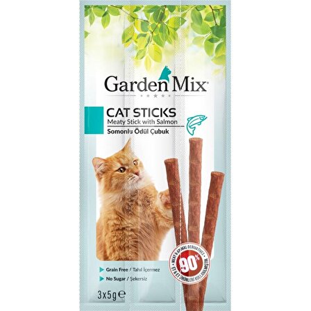 Gardenmix Somonlu Çubuk Yetişkin Kedi Ödülü 3x5 g 