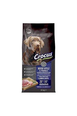 Crocus Kuzu Etli-Pirinçli Küçük Irk Yetişkin Kuru Köpek Maması 15 kg