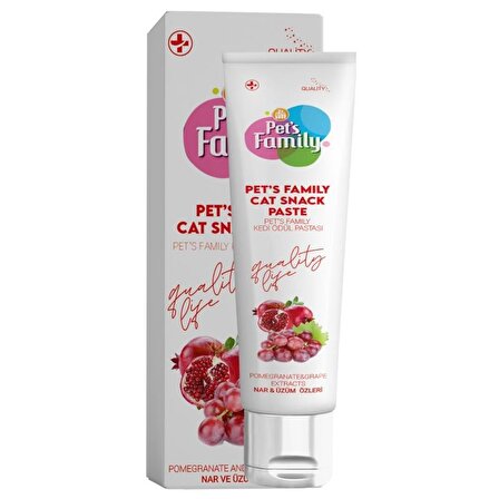 Pets Family Pets Family Cat Snack Paster Kırmızı Üzüm - Narlı Macun Yetişkin Kedi Ödülü 30 g 