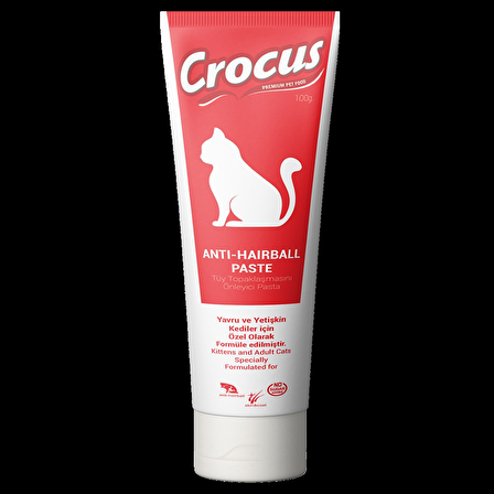 Crocus Anti Hairball Yavru-Yetişkin Tüy Yumağı Önleyici Multi Vitamin Macun 100 gr