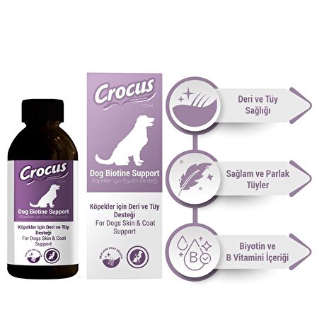 Crocus Köpek Deri ve Tüy Sağlığı Damlası 100 Ml