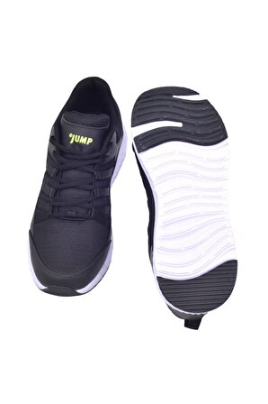 Jump Erkek Spor Ayakkabı Günlük Fileli Siyah/Neon 24865