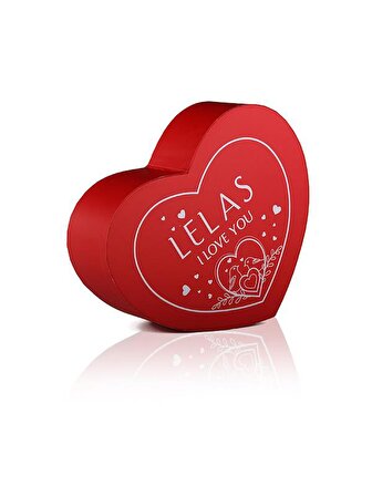 Lelas 1574 Kalp Şeklinde Üzerinde I Love You Baskılı Hediyelik Kutu 
