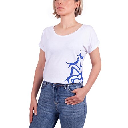 Biggdesign Bc 3000 Geyik T-Shirt Beyaz-M