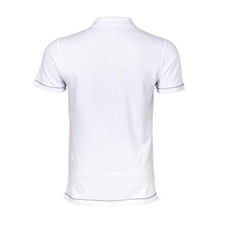 Anemoss Çapa Beyaz Erkek Polo Yaka T-Shirt Beyaz-S