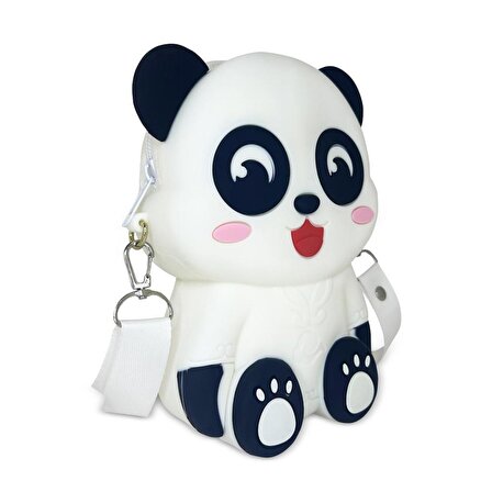 Ogi Mogi Toys Silikon Beyaz Panda Omuz Çantası